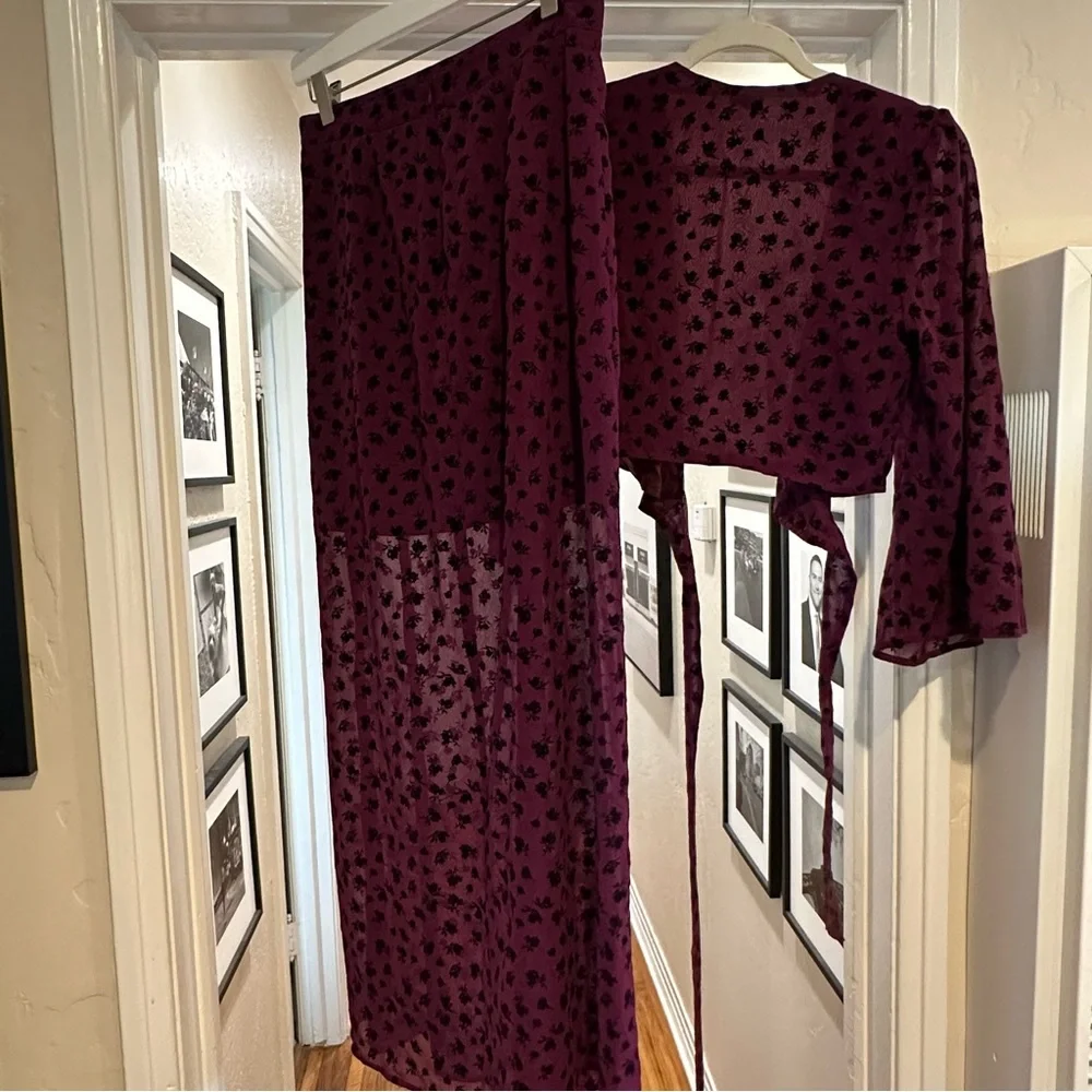 Free Press Deep Purple Floral Skirt Set - Picture 3 of 3